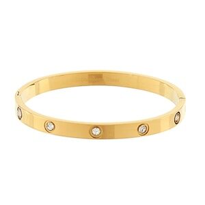Pave Crystal Statment Bangle Bracelet
